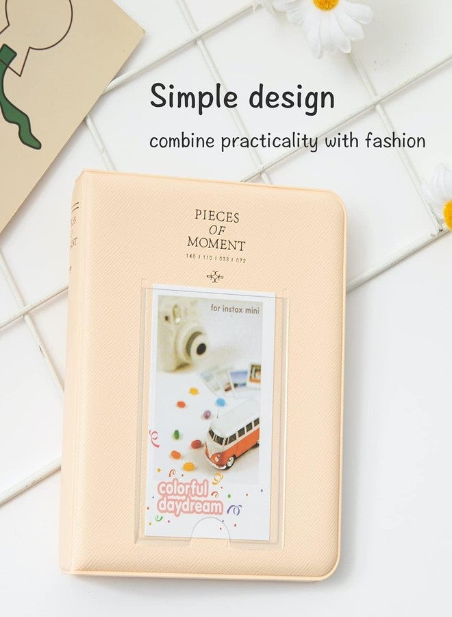 Zenko 2-Pack 64-Pockets Photo Album for Fujifilm Instax Mini 11 Mini12 7s 8 8+ 9 25 50s 70 90, 5 x 7.6 cm Mini Photo Album Compatible with Camera, Photo Book, Name Card Holder (Beige) - Image 4